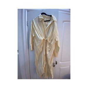 H&M oversized tie front shirt dress XXL